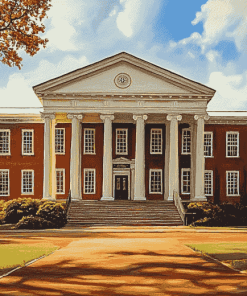 Ole Miss University Building Diamond Painting