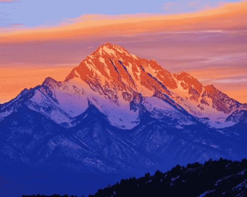 Olympus Mountain Sunset Diamond Painting