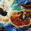 One Piece Merry Anime Diamond Painting