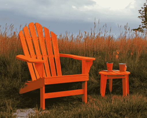 Orange Adirondack Chair Diamond Painting