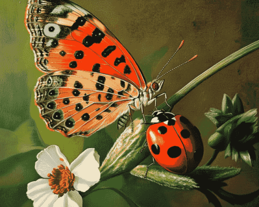 Orange Butterfly Diamond Painting