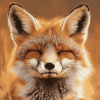 Orange Fox Cubs Diamond Painting