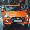 Orange Hyundai Engine Diamond Painting