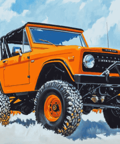 Orange International Scout Engines Diamond Painting