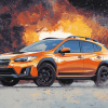 Orange Subaru Crosstrek Adventure Diamond Painting