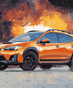 Orange Subaru Crosstrek Adventure Diamond Painting