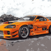 Orange Toyota Supra Mk4 Legend Diamond Painting