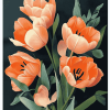 Orange Tulips Diamond Painting