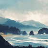 Oregon Beaches Diamond Painting