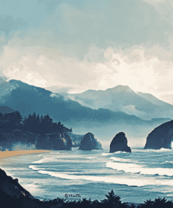 Oregon Beaches Diamond Painting