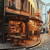 Outdoor Cafe Streets Diamond Painting