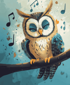 Owl Music Lovers Diamond Painting