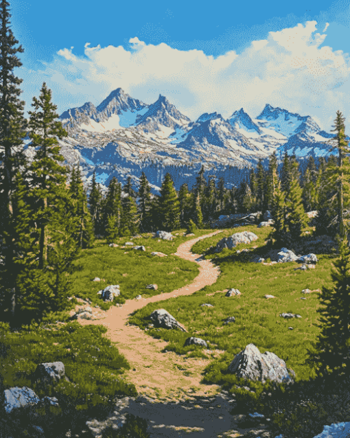 Pacific Crest Trail Landscape Diamond Painting