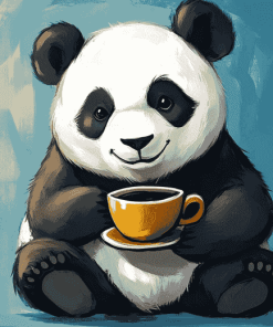 Panda Bear Cartoon Diamond Painting