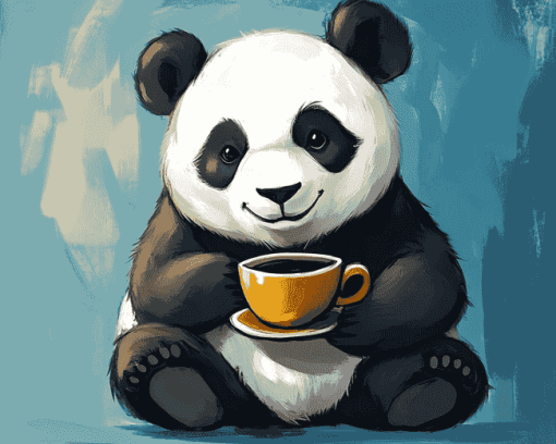 Panda Bear Cartoon Diamond Painting