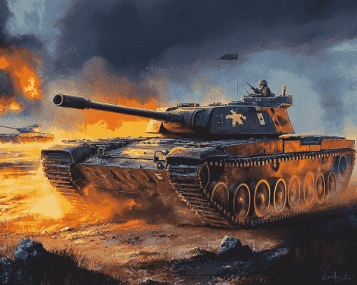 Panther Tanks Military Diamond Painting