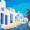 Paros Greece Cityscape Diamond Painting