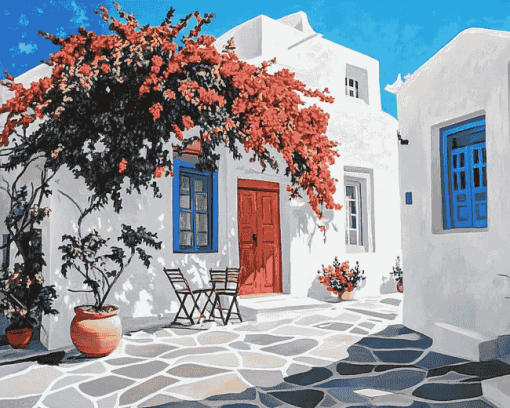 Paros Greece Island Diamond Painting