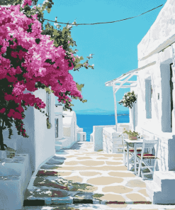 Paros Island Alleys Diamond Painting