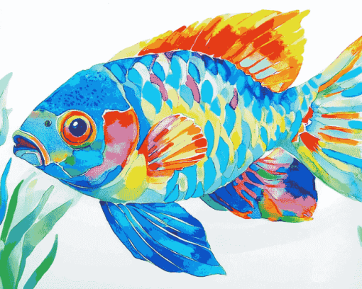 Parrot Fish Diamond Painting Art