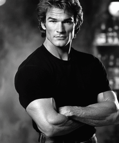 Patrick Swayze Black and White Diamond Painting