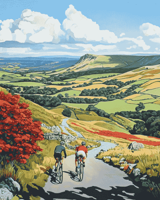 Peak District Cycling Adventure Diamond Painting