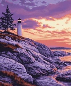 Peggies Cove Lighthouse Diamond Painting