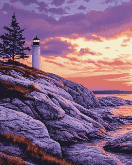 Peggies Cove Lighthouse Diamond Painting