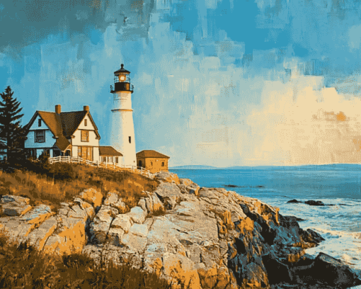 Pemaquid Point Lighthouse Diamond Painting