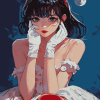 Perfect Blue Anime Girl Diamond Painting