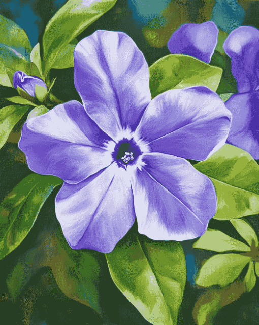 Periwinkle Purple Blossoms Diamond Painting