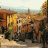 Perugia Buildings Diamond Painting