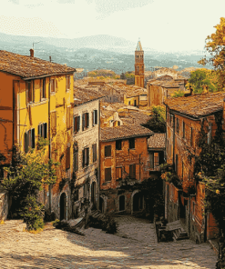 Perugia Buildings Diamond Painting