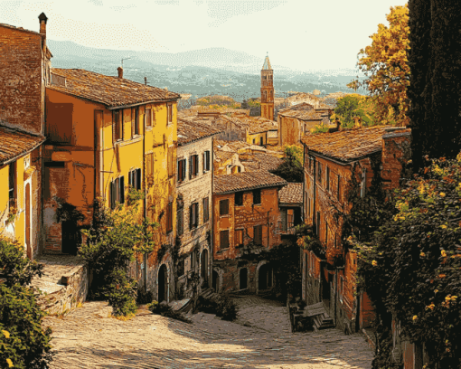 Perugia Buildings Diamond Painting