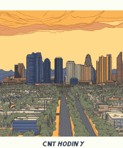 Phoenix City Skyline Diamond Painting