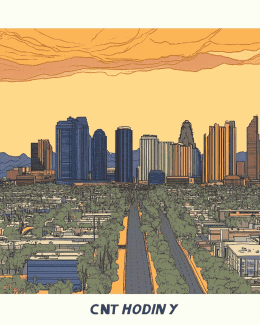 Phoenix City Skyline Diamond Painting