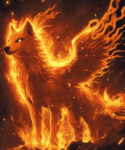 Phoenix Wolf Fantasy Diamond Painting