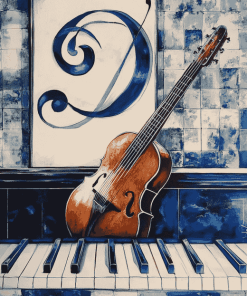 Piano and Guitar Harmony Diamond Painting