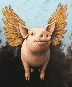 Piggies with Wings Diamond Painting