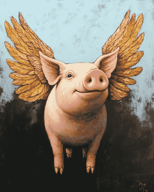 Piggies with Wings Diamond Painting