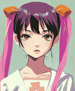 Pigtails Anime Girl Diamond Painting