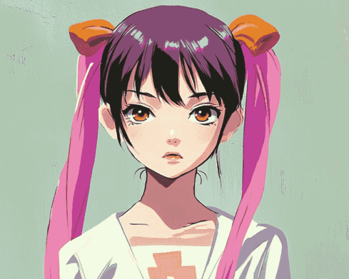 Pigtails Anime Girl Diamond Painting