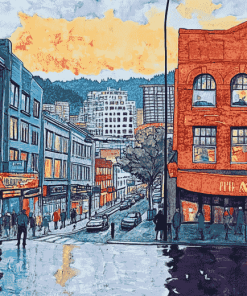 Pike Place Market Stores Diamond Painting