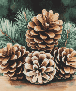 Pine Cone Tree Diamond Painting