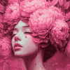 Pink Floral Fantasy Lady Diamond Painting