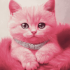 Pink Kitty Diamond Painting