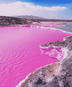 Pink Lake Retba Scenic Diamond Painting