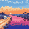 Pink Lakes of Australia Diamond Painting