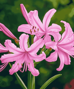 Pink Nerine Blossoms Diamond Painting