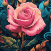 Pink Rose Blossoms Diamond Painting